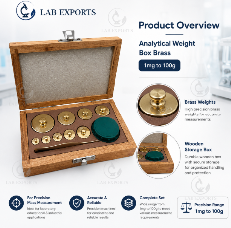 Analytical Weight Box Brass